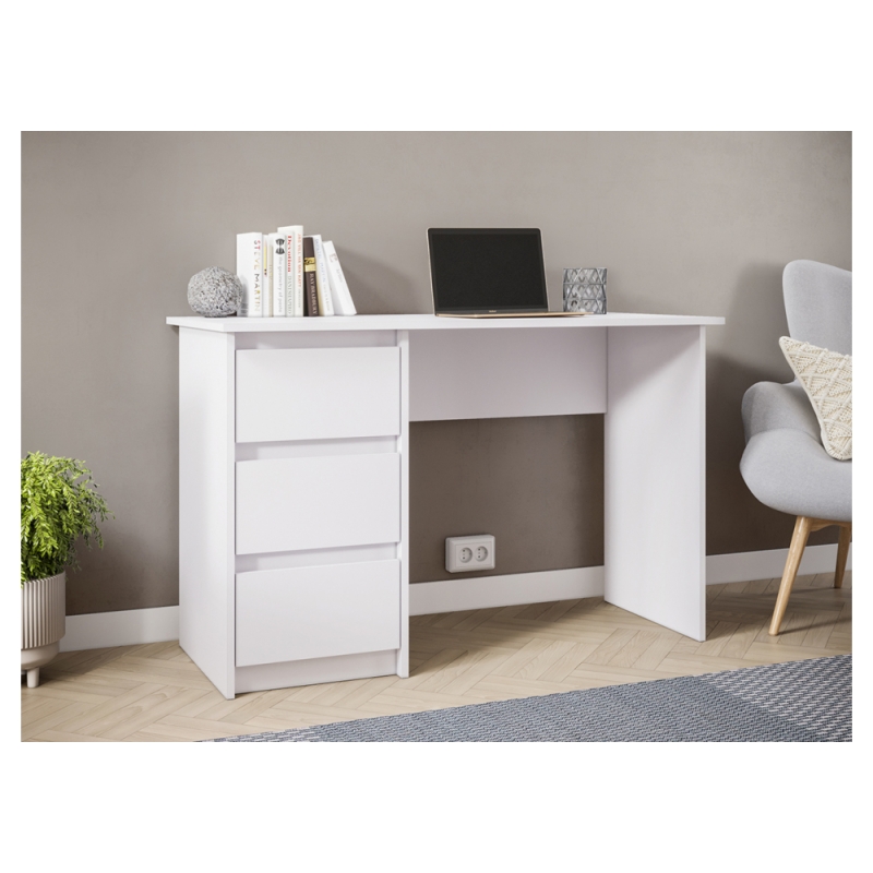 Письменный стол Идена СТП06-1200 120х55х77 ЛДСП белое / ЛДСП белое