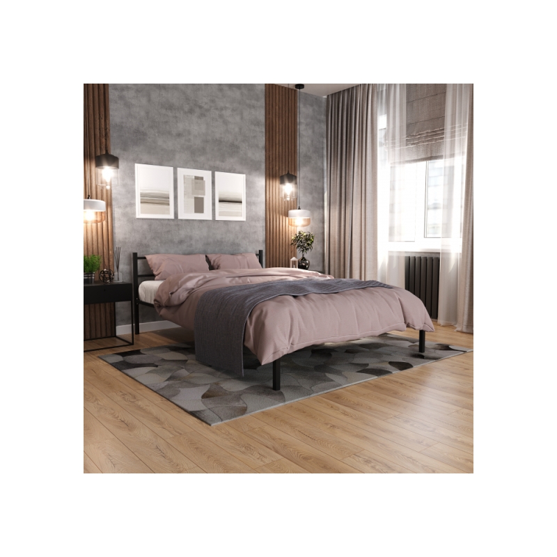 Полутораспальная кровать Фади 140х200 черная