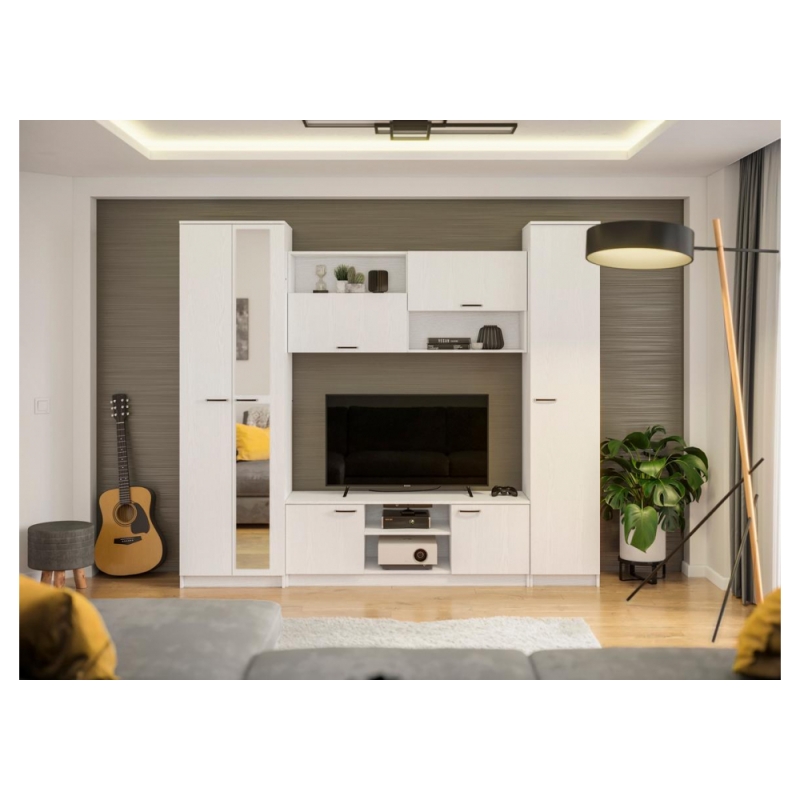 Готовая гостиная Бертелена белое дерево / белое дерево