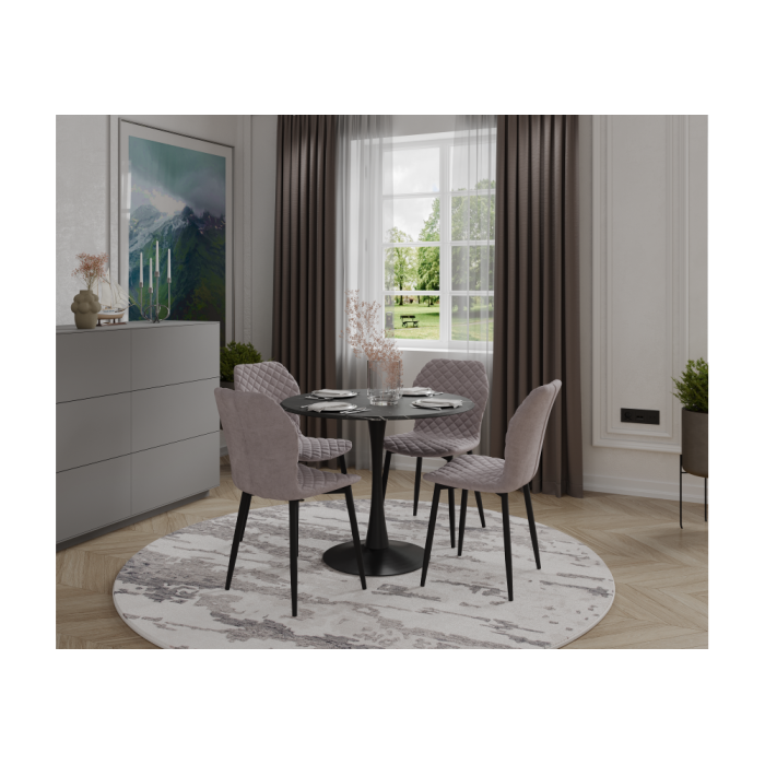 Стул на металлокаркасе Софи светло-серый / черный