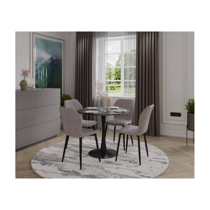 Стул на металлокаркасе Софи светло-серый / черный