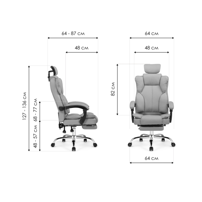 Компьютерное кресло Baron light gray