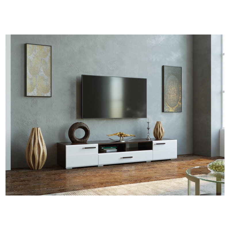 ТВ-тумба Иоги 2.0 венге / белый глянец