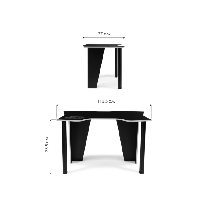 Компьютерный стол Алид 115,5х77х73,5 черный / желтый