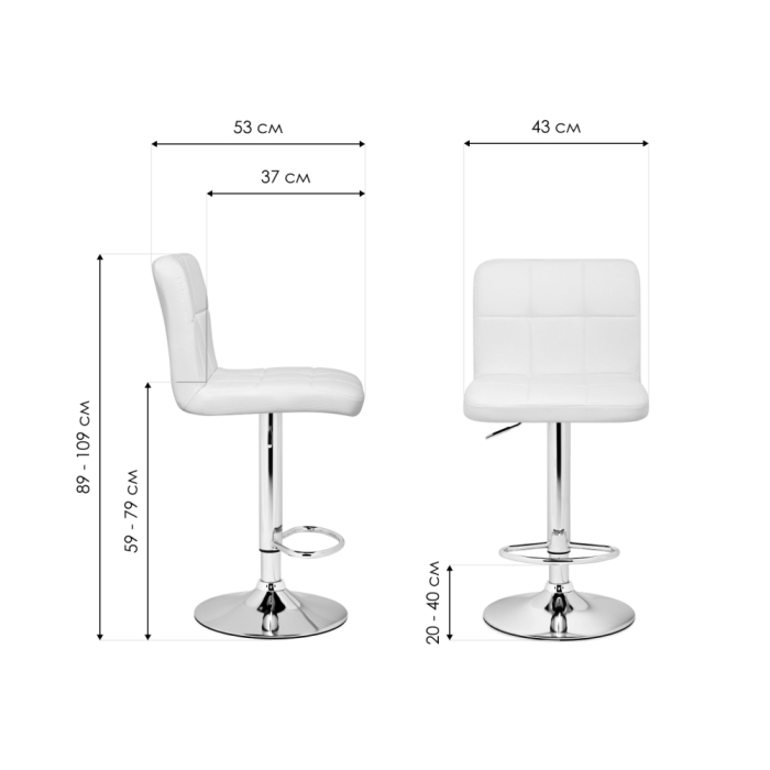 Барный стул Paskal black / chrome