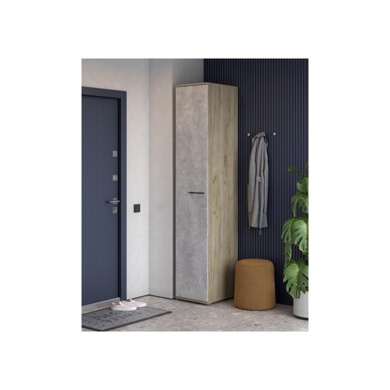 Шкаф Вальс ШК-400 дуб крафт серый / бетонный камень