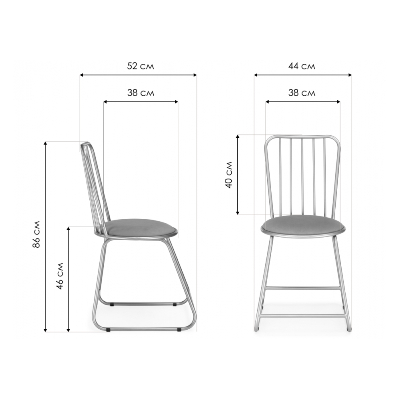 Стул на металлокаркасе Лирион бежевый велюр / золото