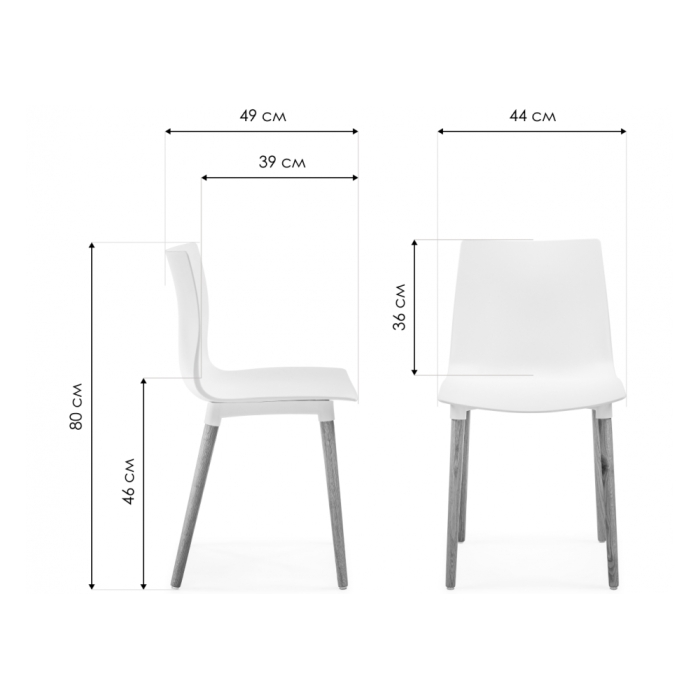 Пластиковый стул Кобе белый