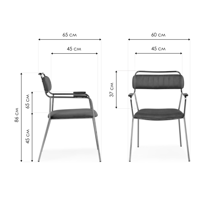 Кресло Aspen dark gray / gold