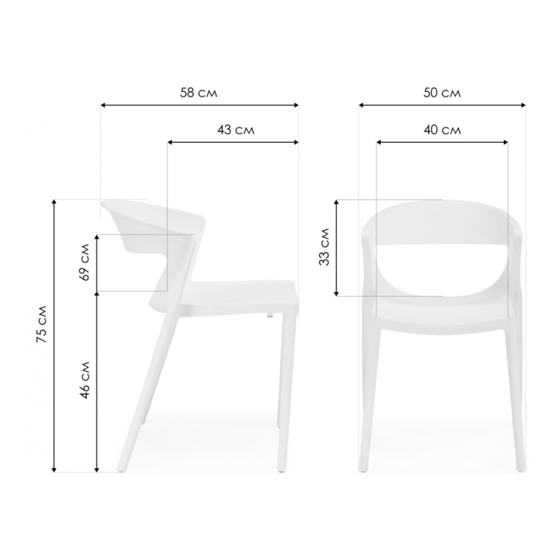 Пластиковый стул Градно серый