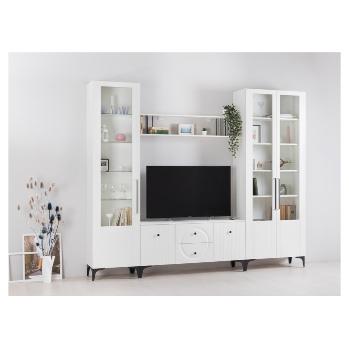 Витрина Вестра белый шагрень