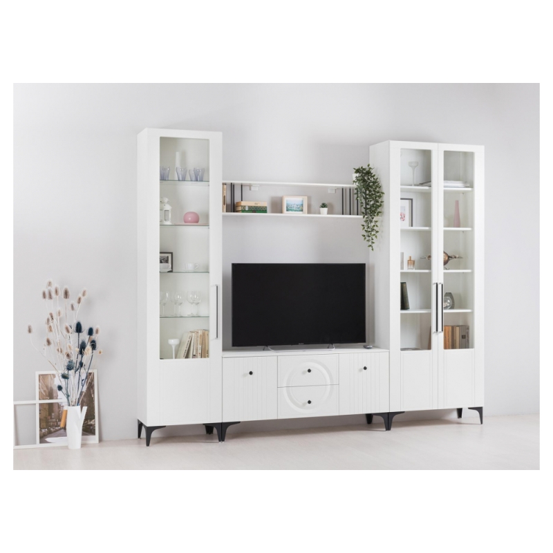 Витрина Вестра белый шагрень