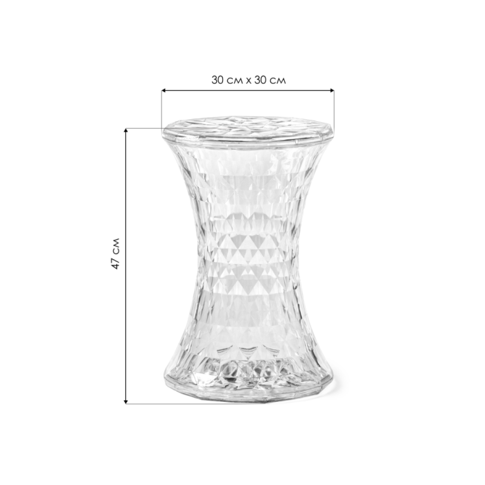 Стул-столик Button 30x47 clear