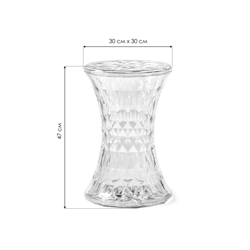 Стул-столик Button 30x47 clear
