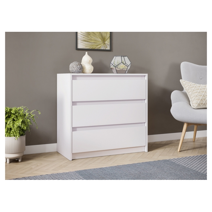 Комод Идена КМ06-800 ЛДСП белое / ЛДСП белое