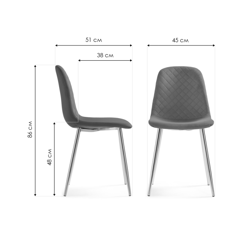 Стул на металлокаркасе Dabl wine red / gold