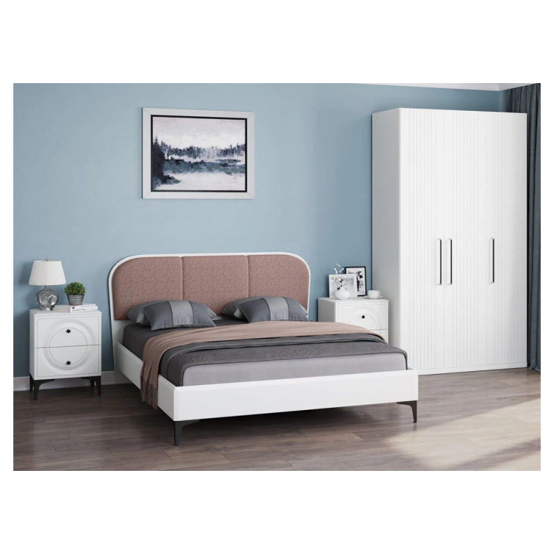 Шкаф трехдверный Вестра белый шагрень