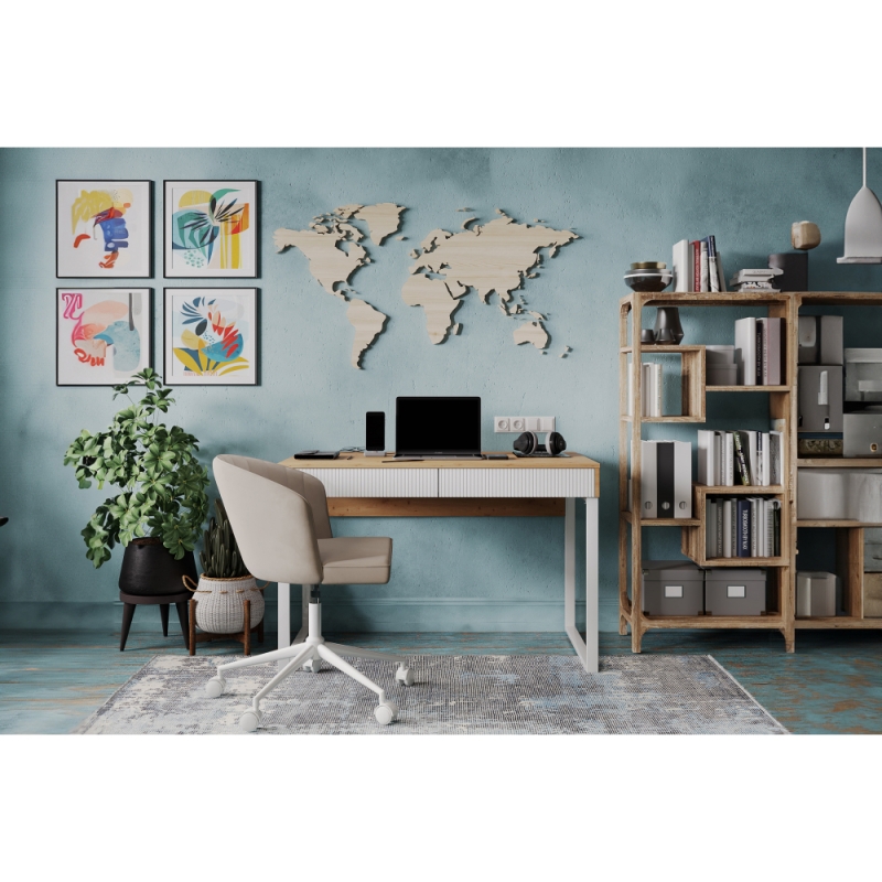 Письменный стол Реус 115х70х77 дуб вотан / белый