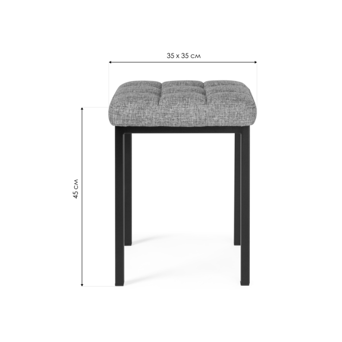 Табурет Байя кожзам d1 / черный матовый
