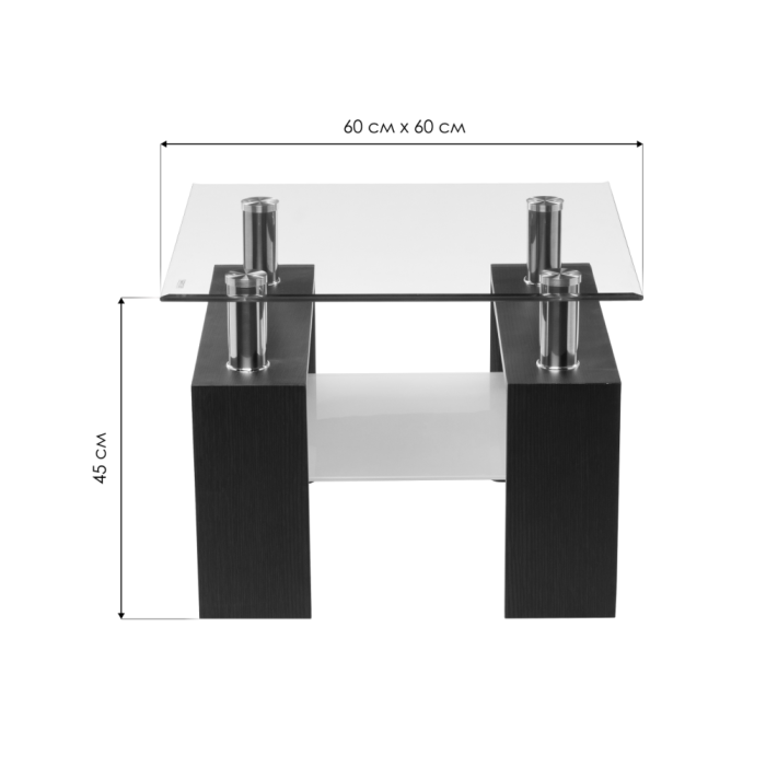 Журнальный столик ST-052 60х60х45 white