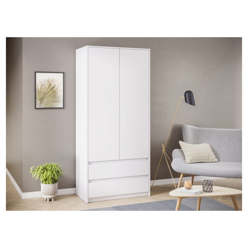 Шкаф Идена ШК06-900 ЛДСП белое / ЛДСП белое