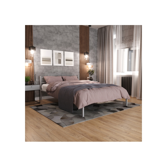 Полутораспальная кровать Фади 140х200 серая