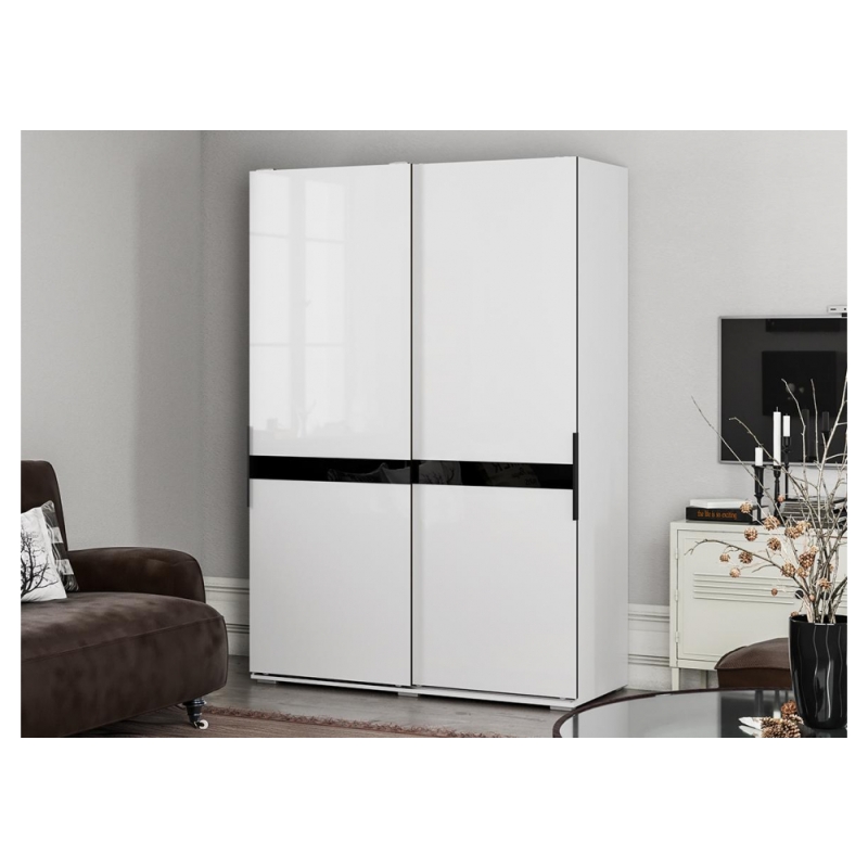 Шкаф-купе Аделисия белый / глянец белый