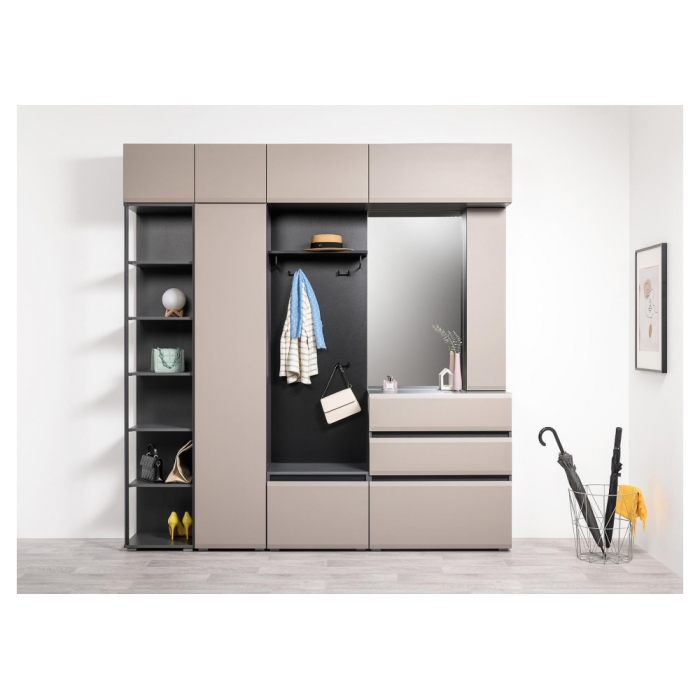 Шкаф  Сейдиль 16.313 антрацит / веллюто капучино