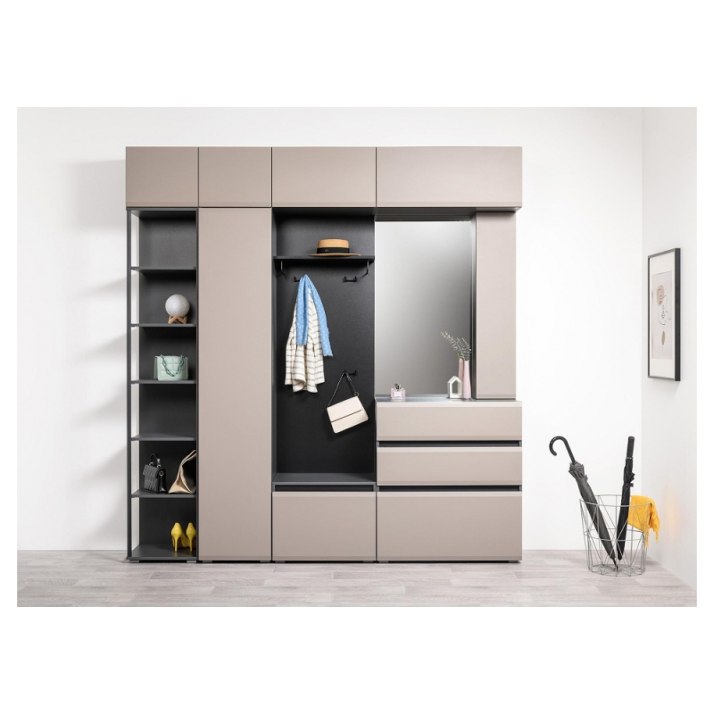 Шкаф  Сейдиль 16.313 антрацит / веллюто капучино