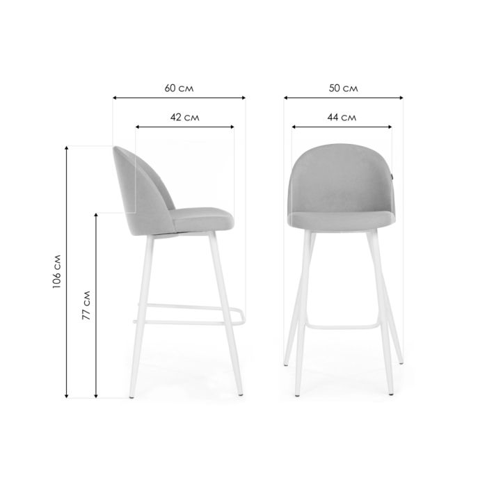 Барный стул Сондре бирюзовый / белый