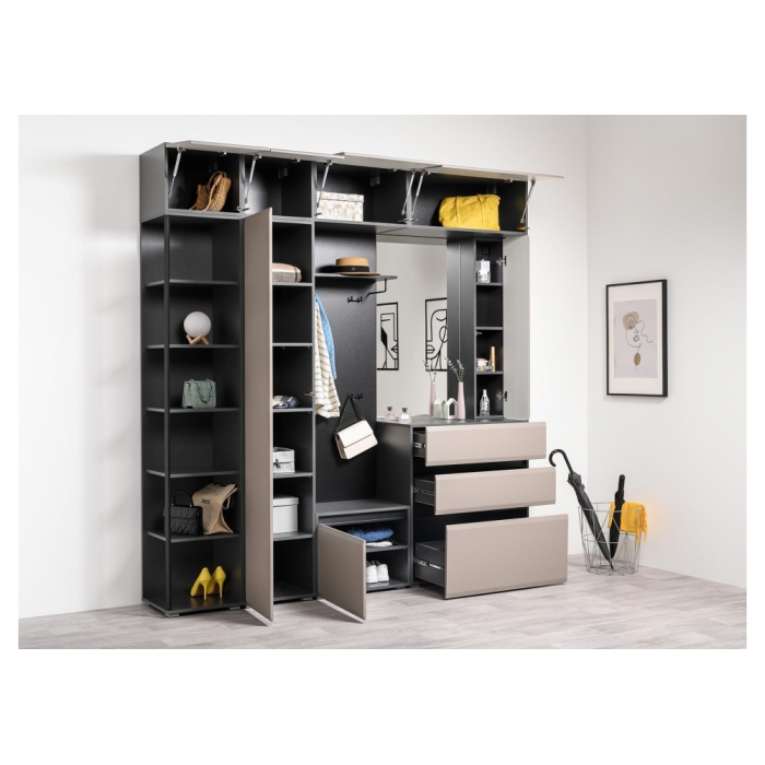 Шкаф  Сейдиль 16.313 антрацит / веллюто капучино