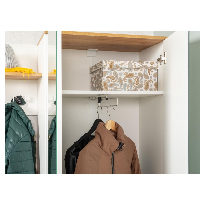 Шкаф Октава 13.338 белый PE шагрень / дуб золотой craft