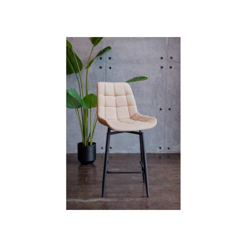 Полубарный стул Алст К крутящийся бежевый / черный