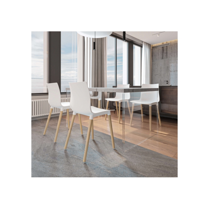 Пластиковый стул Кобе белый