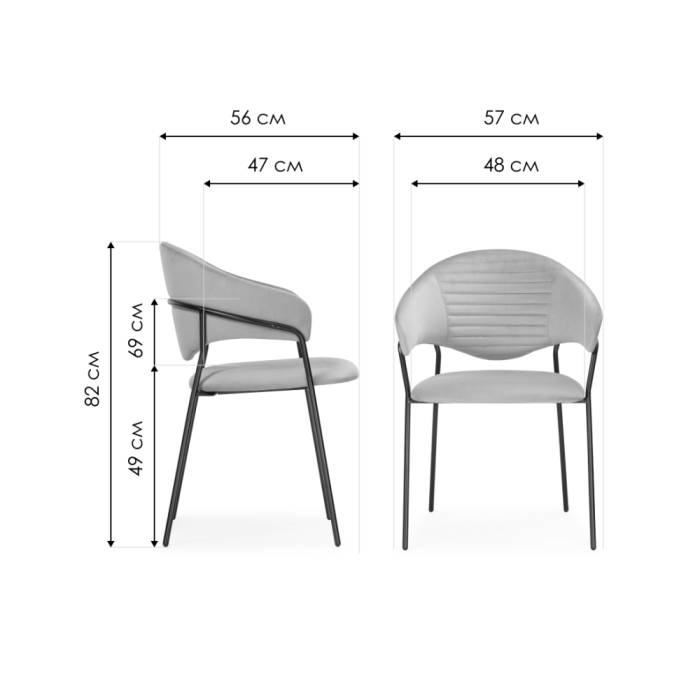 Стул на металлокаркасе Рансол темно-зеленый / черный глянец