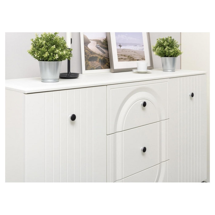 Комод Вестра 13.309 белый pe шагрень / белая шагрень