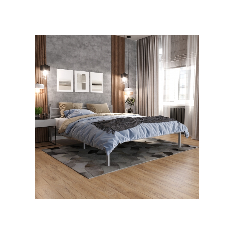 Двуспальная кровать Фади 160х200 серая