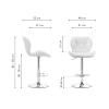 Барный стул Trio white / chrome