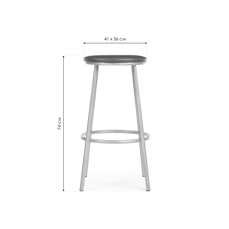 Барный стул Drezegomad серый полимер / светлый мусс