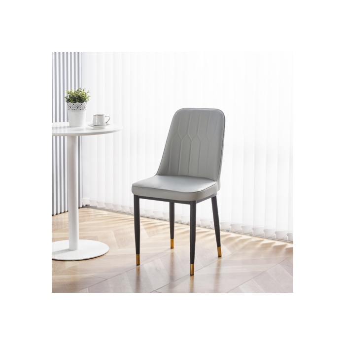 Стул на металлокаркасе Flor light gray / black