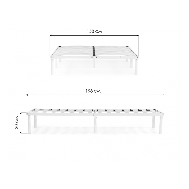 Ортопедическое основание Мирс 160 х 200 белое