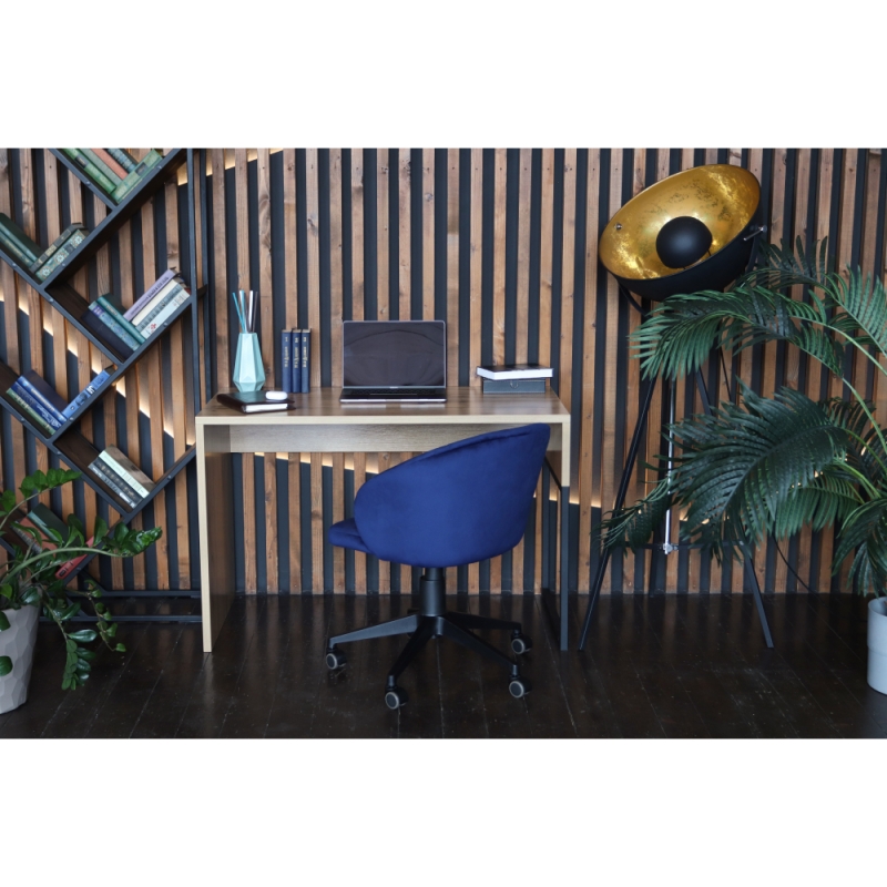 Письменный стол Ниа 115х60 дуб вотан / черный матовый