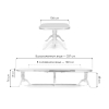 Деревянный стол Louvre 160(337)х106х76 butter white