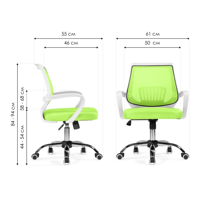 Компьютерное кресло Ergoplus green / white