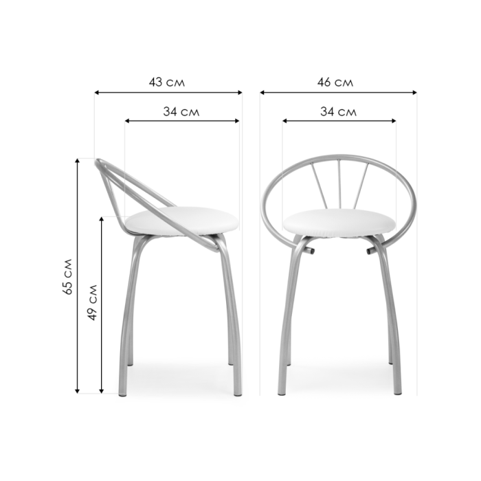 Стул на металлокаркасе Tankard белый полимер / светлый мусс