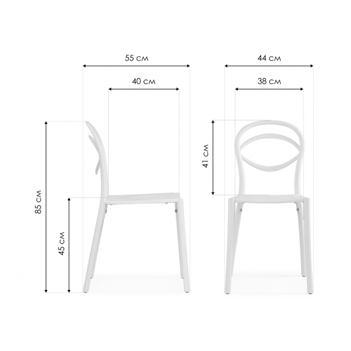 Пластиковый стул Simple gray