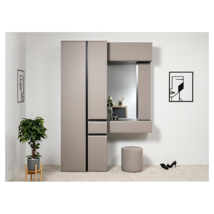 Шкаф  Сейдиль 13.18 антрацит / веллюто капучино