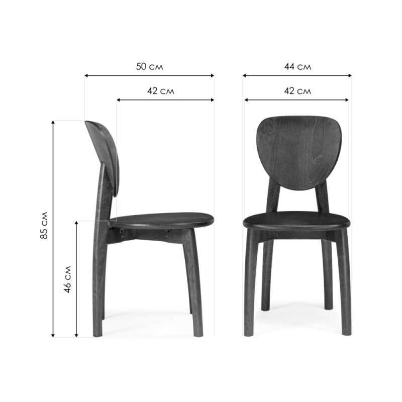 Деревянный стул Окава коричневый венге