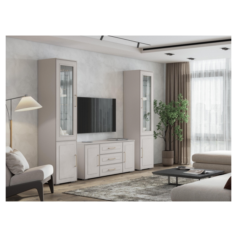 Модульная гостиная Мотру кашемир / шампань комплектация 1