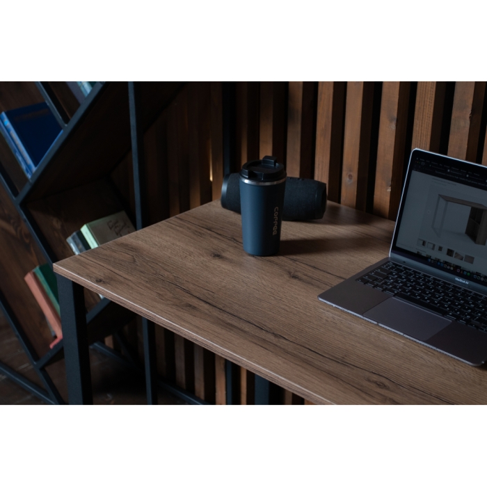 Письменный стол Битти Лофт 116х60х75 дуб делано темный / черный матовый